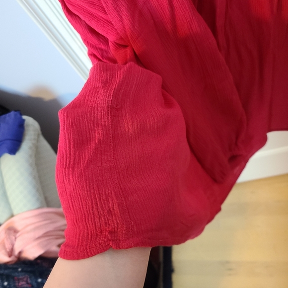 Torrid Pink Long Sleeve Blouse Lace Detail 2X - Picture 9 of 11